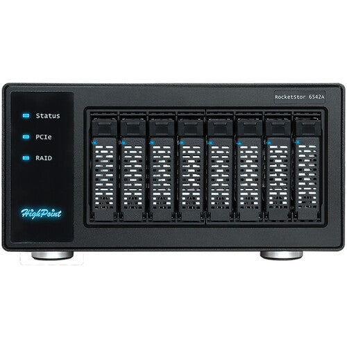 HighPoint Rocketstor RS6542AW 8-Bay PCIe 4.0 x16 RAID Enclosure