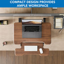 Mount-It! Standing Desk Converter (30", Dark Walnut Woodgrain)
