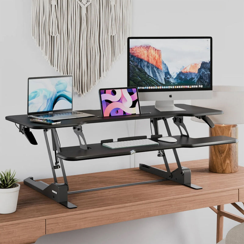 Mount-It! Large Standing Desk Converter (Black, 47")