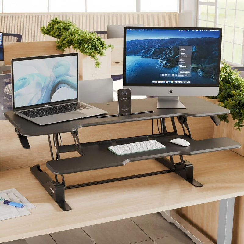 Mount-It! Large Standing Desk Converter (Black, 47")
