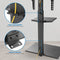 Mount-It! MI-1877 Height Adjustable TV Stand with Shelf for Up to 55" Displays