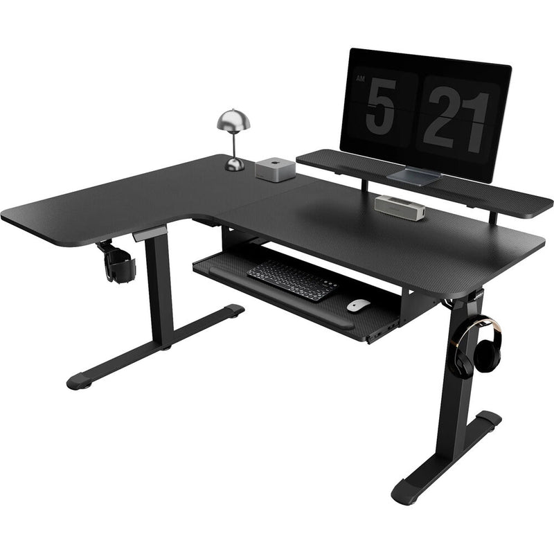 Eureka L-Shaped Standing Desk (Left, Black)