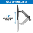 Mount-It! MI-3753B Height-Adjustable Monitor Wall Mount for Up to 32" Displays (Black)