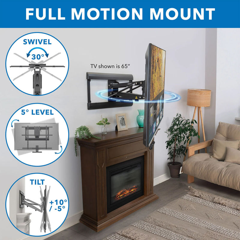 Mount-It! MI-384L Pull-Down Fireplace TV Mount for 65 to 85" Displays