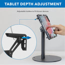 Mount-It! Universal Tablet Countertop Stand (Black)