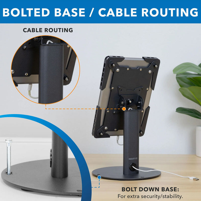 Mount-It! Universal Tablet Countertop Stand (Black)
