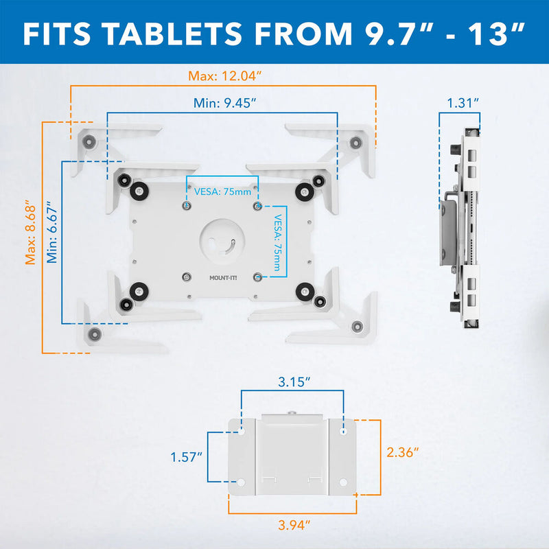Mount-It! Universal Tablet Wall Mount (White)