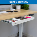 Mount-It! Shallow Under-Desk Drawer (White)