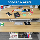 Mount-It! Shallow Under-Desk Drawer (White)