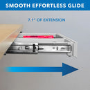 Mount-It! Shallow Under-Desk Drawer (White)