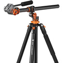 K&F Concept T254A7 Video Tripod with FH-03 Fluid Head