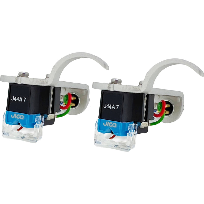 JICO OMNIA J44A 7 DJ IMP SD Turntable Cartridge with Headshell and Stylus (Silver, 2-Pack)