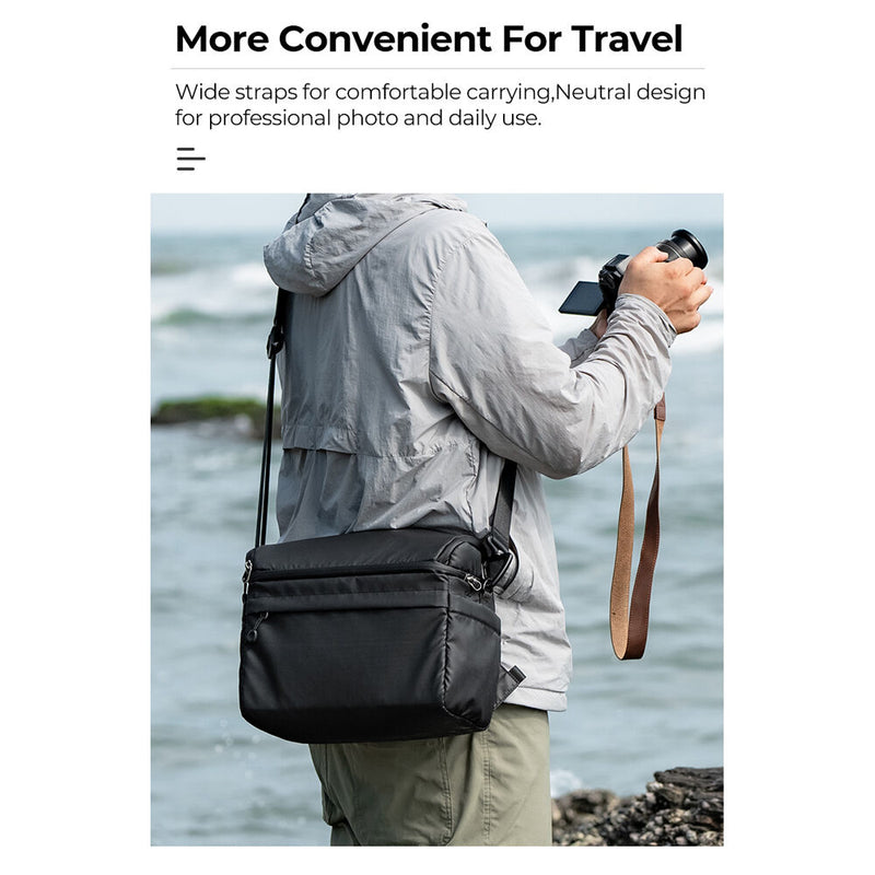 K&F Concept 2-in-1 Camera Backpack / Shoulder Bag (Black, 22L)