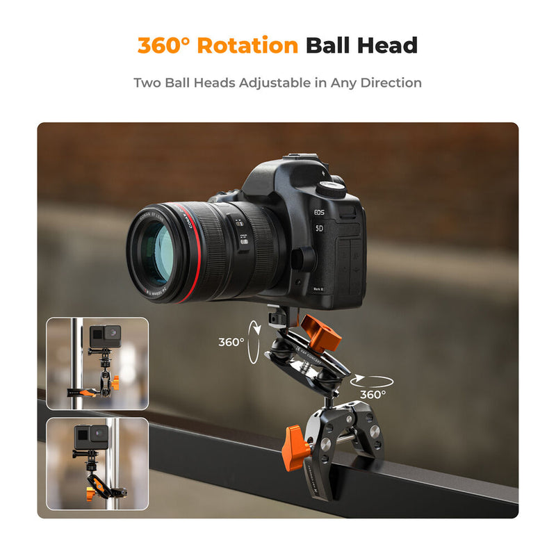 K&F Concept MS13 Multifunctional Super Clamp with Ball Head Magic Arm