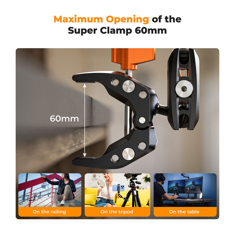 K&F Concept MS13 Multifunctional Super Clamp with Ball Head Magic Arm