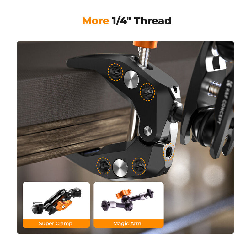K&F Concept MS13 Multifunctional Super Clamp with Ball Head Magic Arm