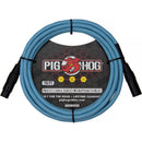 Pig Hog Hex Series XLR Microphone Cable (Daphne Blue, Straight to Straight, 10')