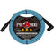 Pig Hog Hex Series XLR Microphone Cable (Daphne Blue, Straight to Right Angle, 10')