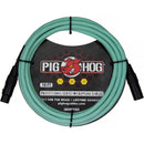 Pig Hog Hex Series XLR Microphone Cable (Seafoam Green, Straight to Straight, 10')