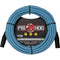 Pig Hog Hex Series XLR Microphone Cable (Daphne Blue, Straight to Straight, 25')