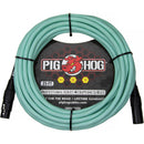 Pig Hog Hex Series XLR Microphone Cable (Seafoam Green, Straight to Straight, 25')