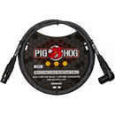 Pig Hog Hex Series XLR Microphone Cable (Gray, Straight to Right Angle, 3')
