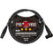Pig Hog Hex Series XLR Microphone Cable (Gray, Straight to Right Angle, 3')