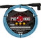 Pig Hog Hex Series XLR Microphone Cable (Daphne Blue, Straight to Right Angle, 6')