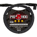 Pig Hog Hex Series XLR Microphone Cable (Gray, Straight to Right Angle, 6')