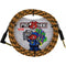 Pig Hog Vintage Series 1/4" Instrument Cable (Orange Graffiti, Straight to Right-Angle, 10')