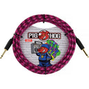 Pig Hog Vintage Series 1/4" Instrument Cable (Pink Graffiti, Straight to Straight, 10')