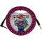 Pig Hog Vintage Series 1/4" Instrument Cable (Pink Graffiti, Straight to Right-Angle, 10')