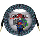 Pig Hog Vintage Series 1/4" Instrument Cable (Blue Graffiti, Straight to Straight, 20')