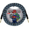 Pig Hog Vintage Series 1/4" Instrument Cable (Blue Graffiti, Straight to Straight, 20')