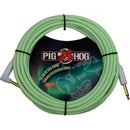 Pig Hog Vintage Series 1/4" Instrument Cable (Glow in the Dark, Straight to Right-Angle, 20')