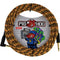 Pig Hog Vintage Series 1/4" Instrument Cable (Orange Graffiti, Straight to Right-Angle, 20')