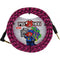 Pig Hog Vintage Series 1/4" Instrument Cable (Pink Graffiti, Straight to Right-Angle, 20')