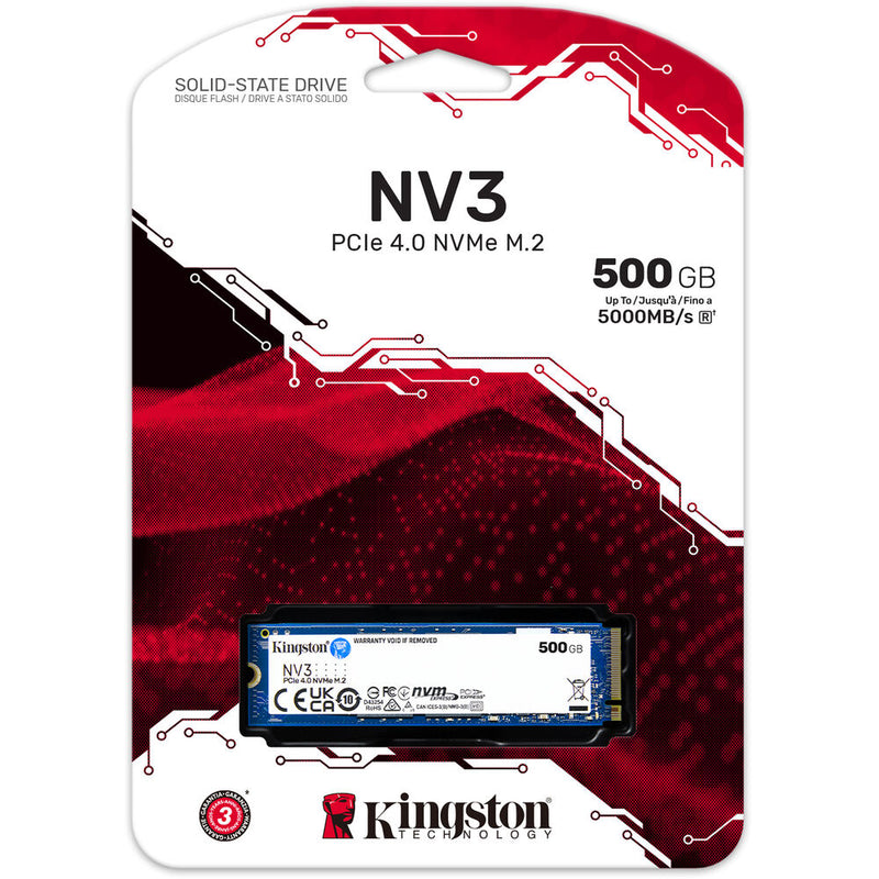Kingston 500GB NV3 NVMe M.2 PCIe 4.0 SSD