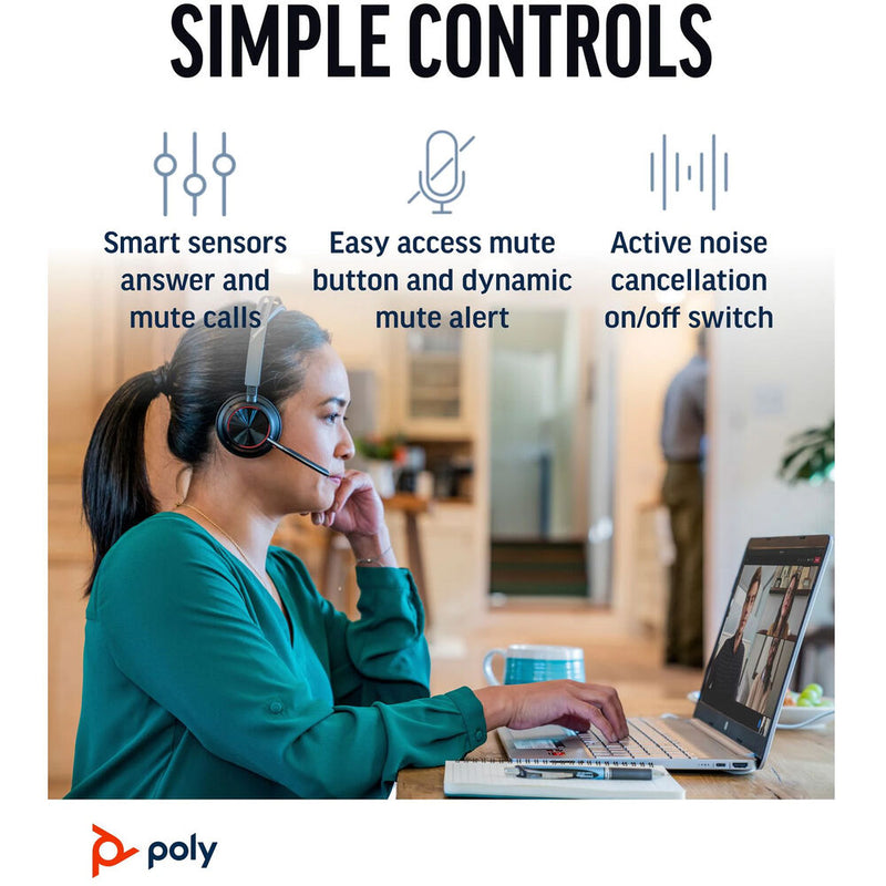 Poly Voyager Focus 2 UC Stereo Bluetooth Headset