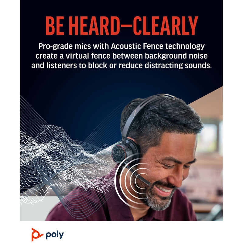 Poly Voyager Focus 2 UC Stereo Bluetooth Headset