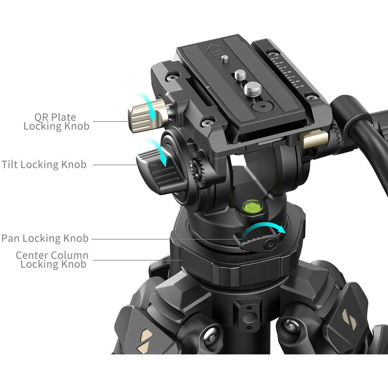 SmallRig AD-50 Pro Lightweight Video Carbon Fiber Tripod System