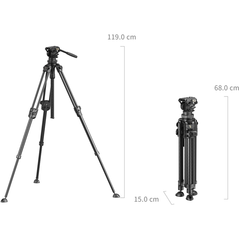 SmallRig AD-50 Pro Lightweight Video Carbon Fiber Tripod System