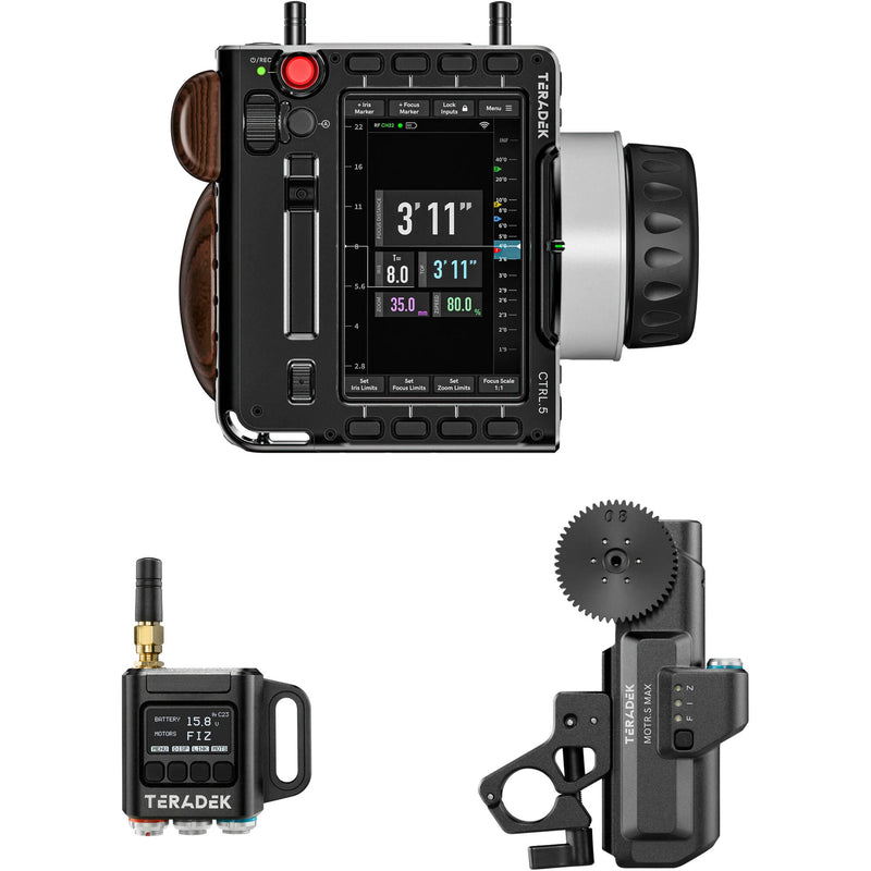 Teradek RT FIZ Wireless Lens Control Kit with CTRL.5, MDR.S & MOTR.S Max
