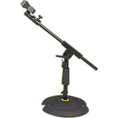 HERCULES Stands MS120BPRO Low-Profile Mic Stand with Telescoping Boom Arm