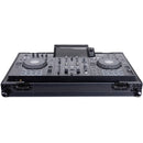 Headliner Low-Profile Flight Case with Wheels for Pioneer DJ XDJ-RX3 (Pitch Black)