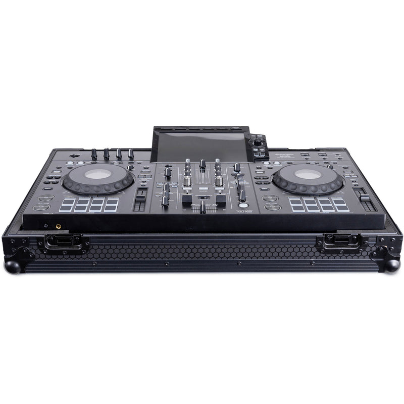 Headliner Low-Profile Flight Case with Wheels for Pioneer DJ XDJ-RX3 (Pitch Black)