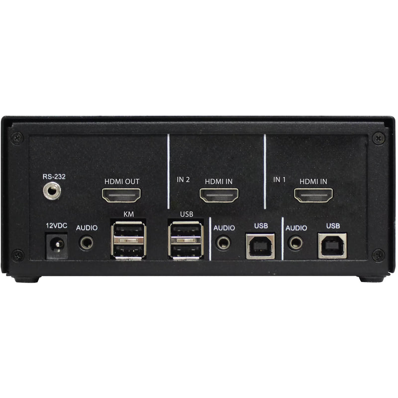 Smart-AVI 2-Port Single-Head HDMI KVM Switch with Audio and USB 2.0 Support