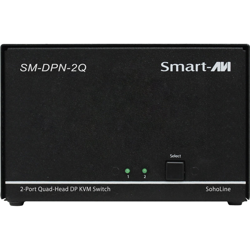 Smart-AVI 2-Port Quad-Head DisplayPort KVM Switch with Audio and USB 2.0 Support