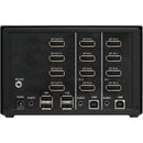 Smart-AVI 2-Port Quad-Head DisplayPort KVM Switch with Audio and USB 2.0 Support