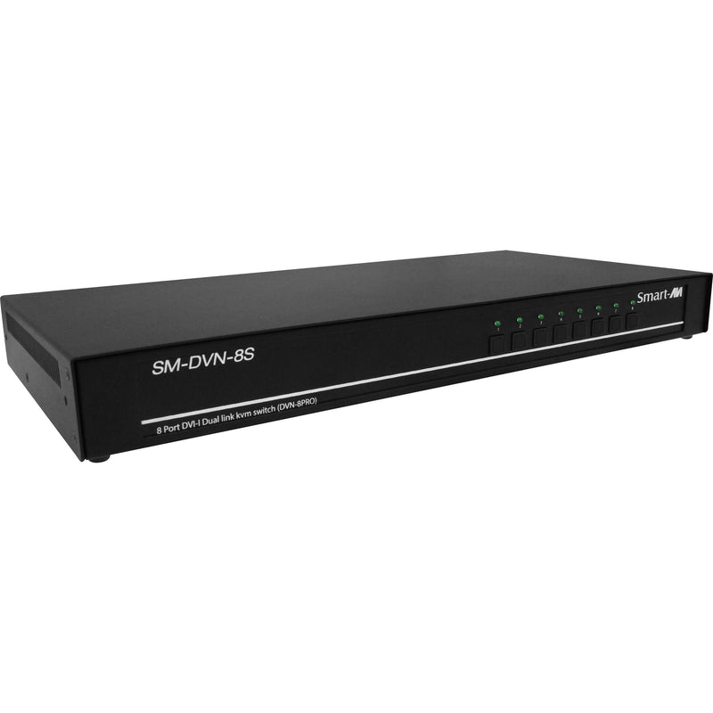 Smart-AVI 8-Port DVI-D KVM Switch with USB 2.0 and Stereo Audio